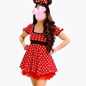 Costume Minnie Mouse Disney costume S/XS dress with Minnie Sequin Ear Headband